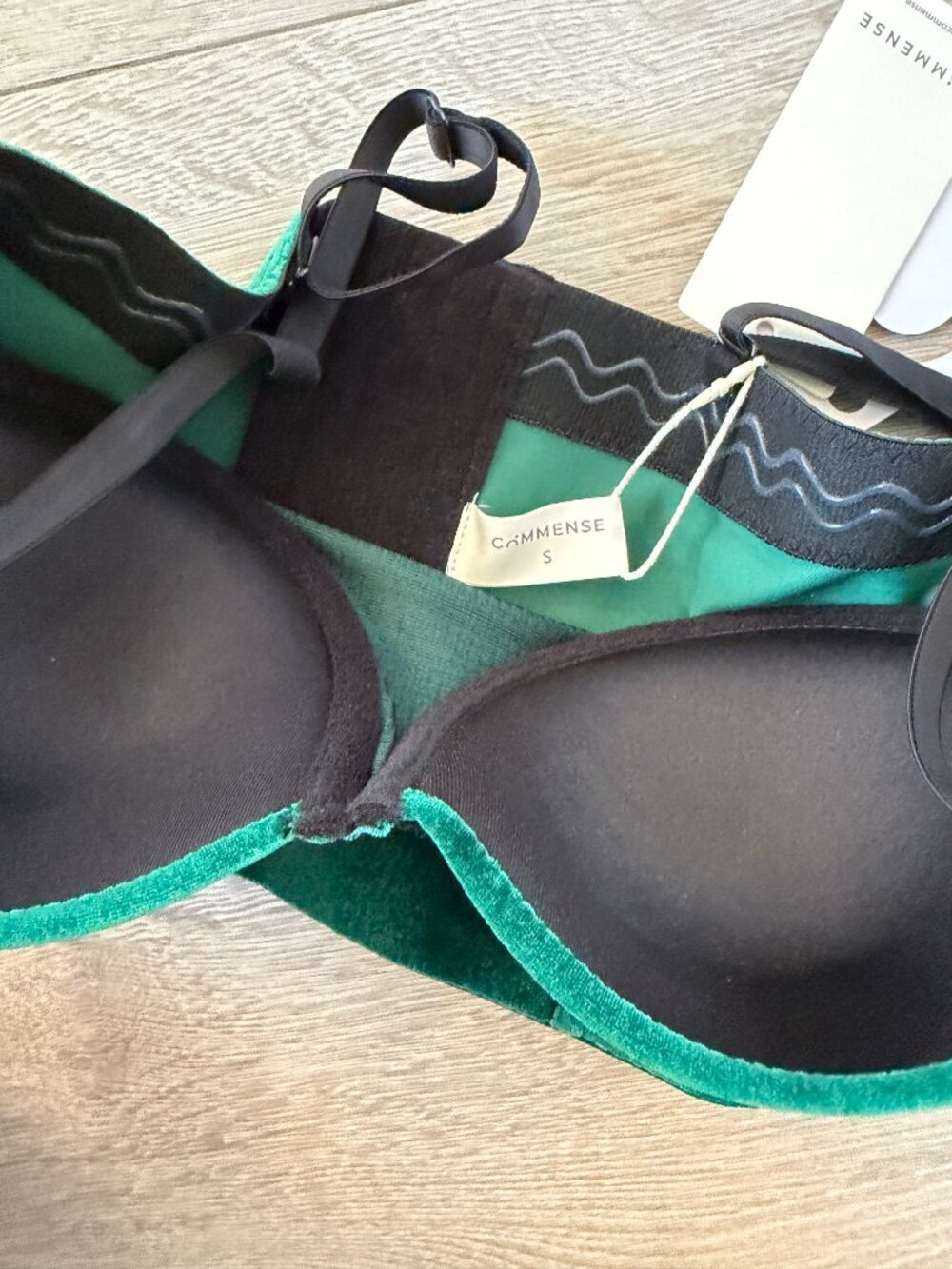 Commense Green Velvet Bustier Corset Crop Top Size Small NWT - Picture 4 of 9